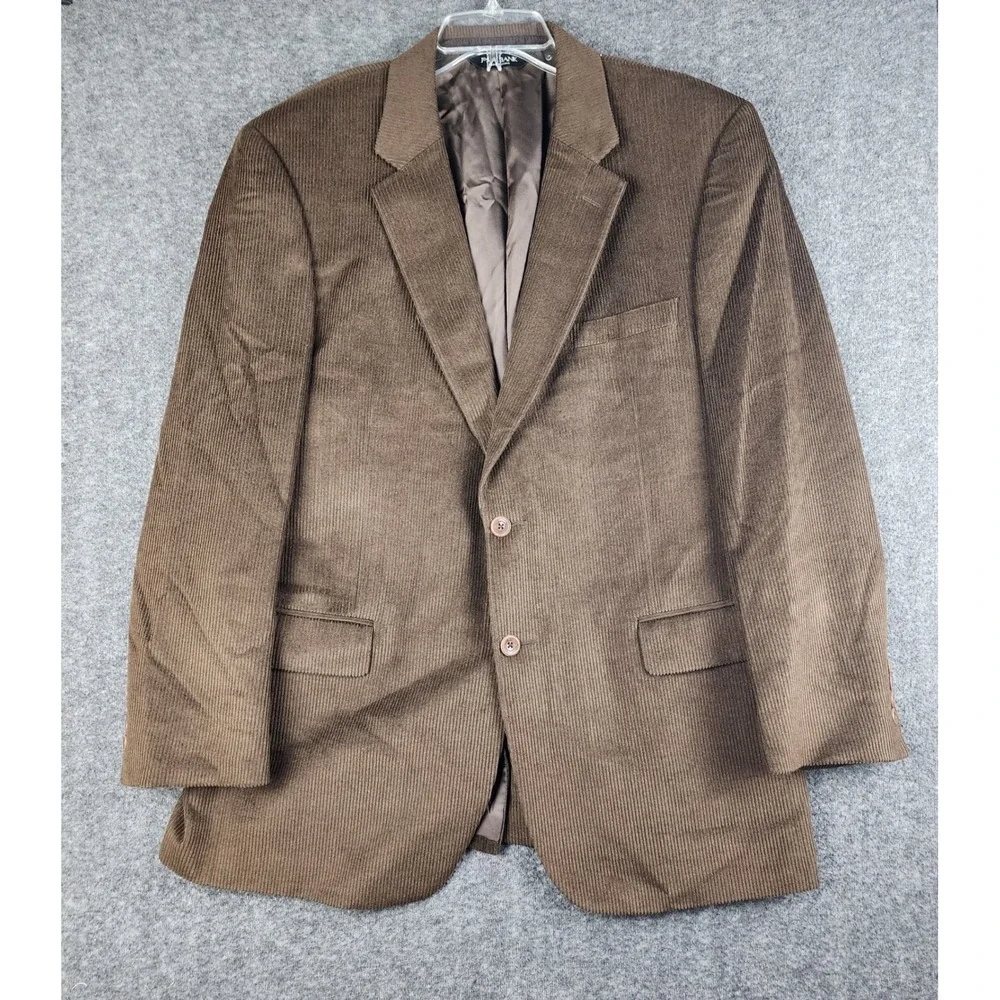 Jos A Bank Blazer Mens 43R Brown Wool Silk Corduroy Sport‎ Coat Jacket 2 Button